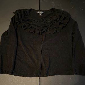 Womens Banana Republic cardigan sweater. Open, black, medium. Cashmere, Italian